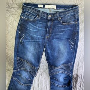 Miss Me Vintage Embroidered Moto Skinny Jeans